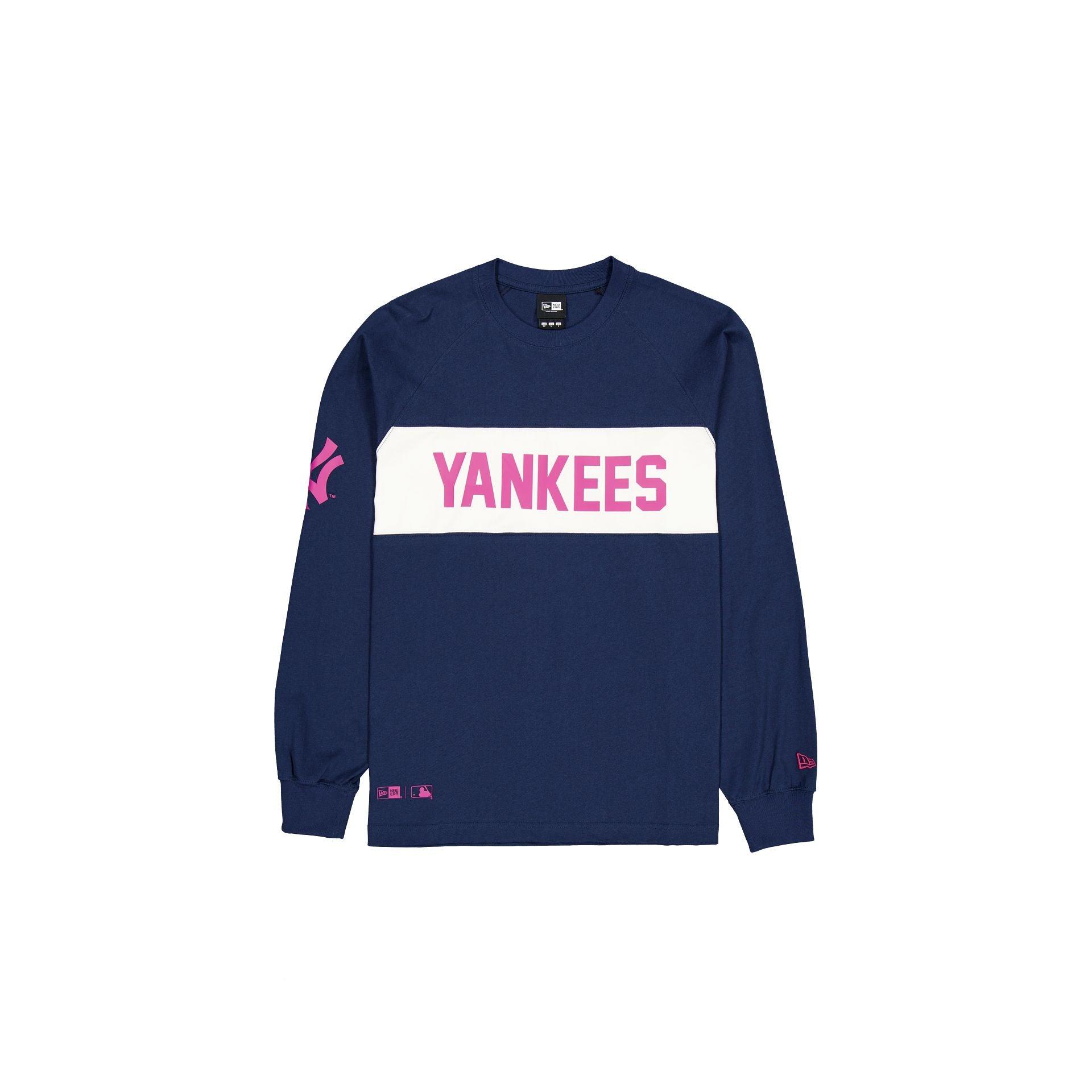 New York Yankees Color Block Douglas Fir Long Sleeve T-Shirt Male Product Image