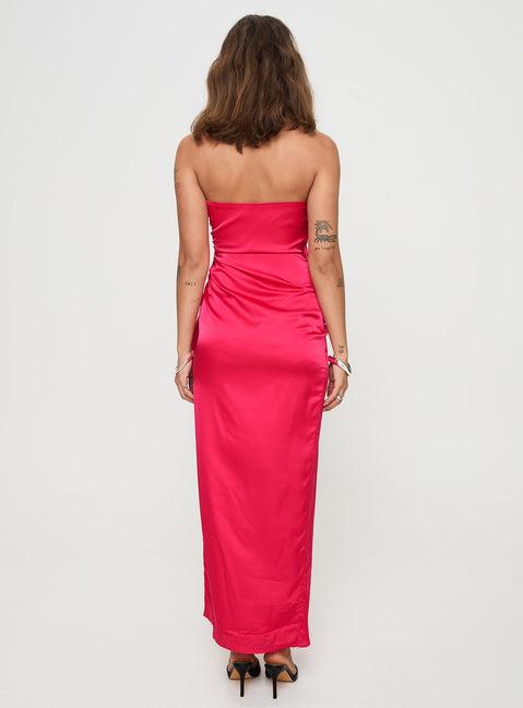 Callita Strapless Maxi Dress Red Product Image