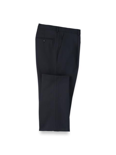 Wool Single Pleat Pants - Navy Product Image