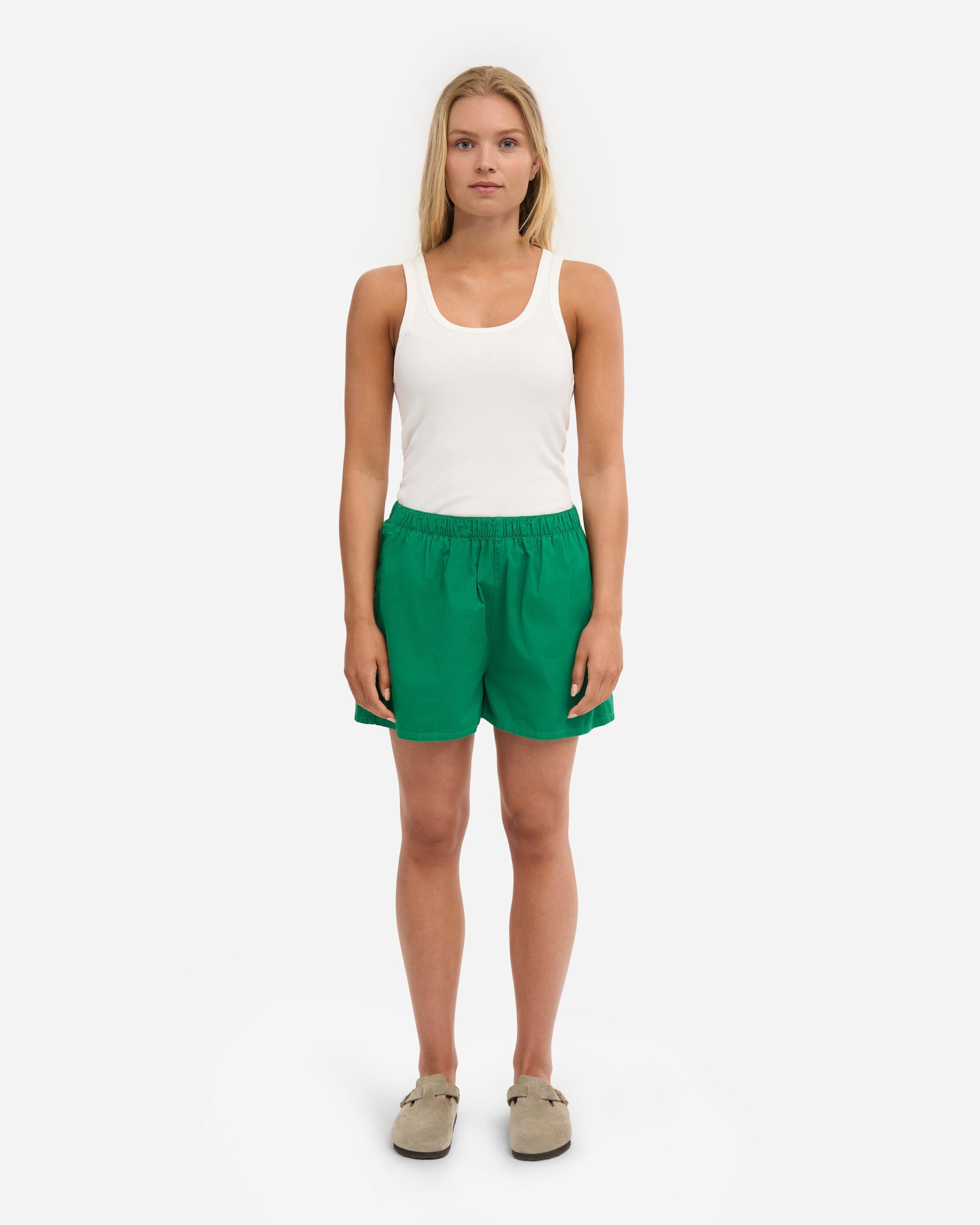 Women Organic Twill Shorts - Marine Blue Product Image