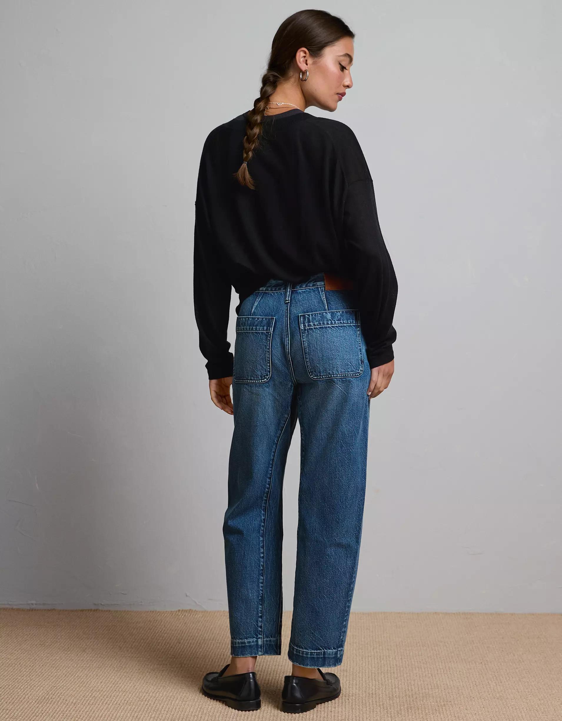 AE77 Premium Barrel Jean Product Image