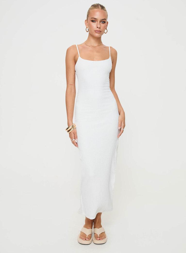 Elestria Maxi Dress White Product Image