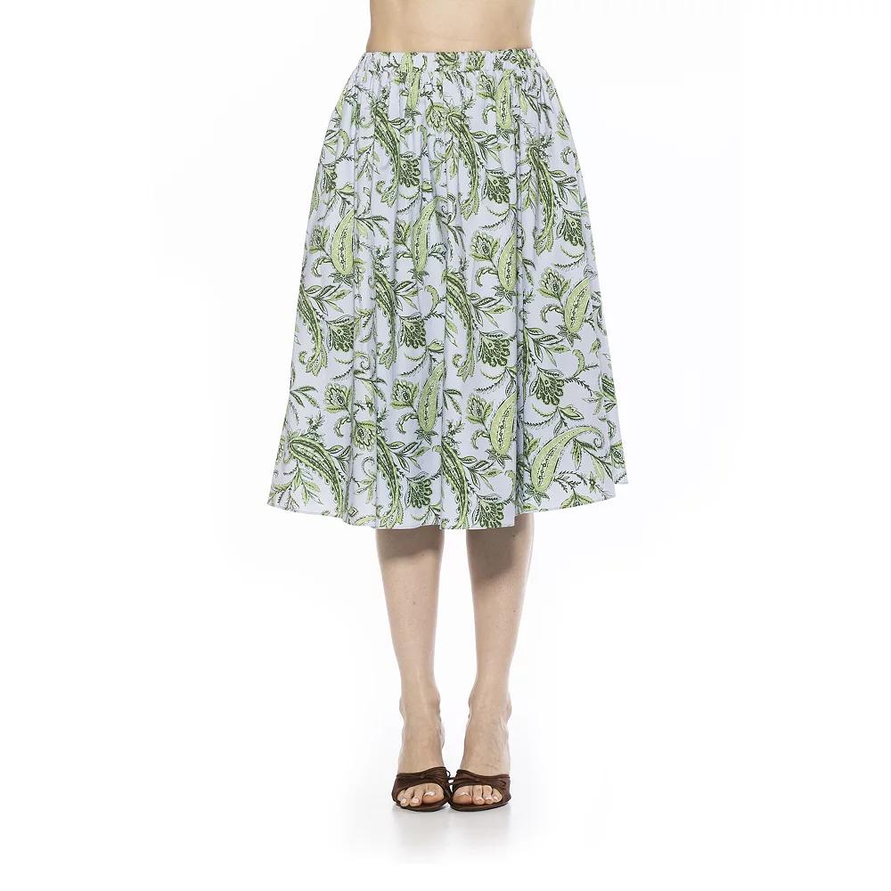 Women's ALEXIA ADMOR Isla Elastic Waist Shirred Midi Skirt,  Product Image