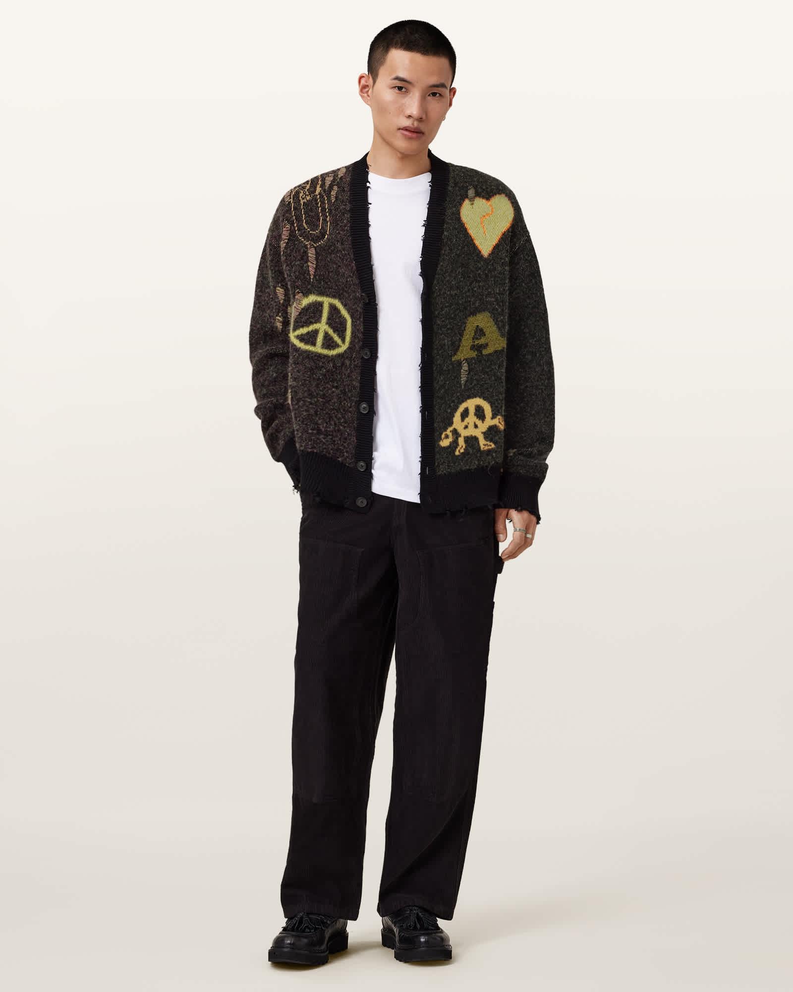 Emotive Oversized Jacquard Cardigan Product Image