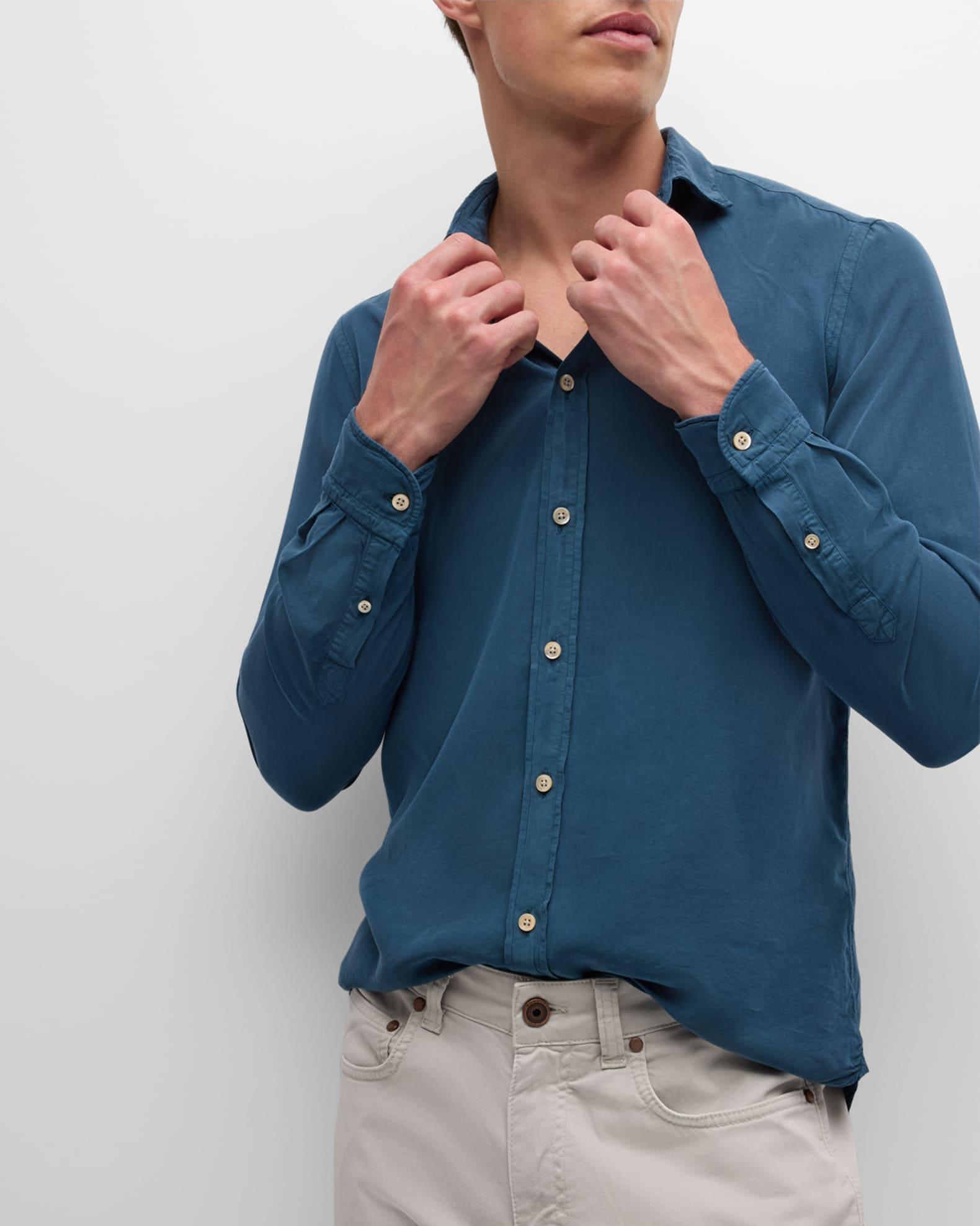 Men's Garment-Washed Lyocell Sport Shirt Product Image