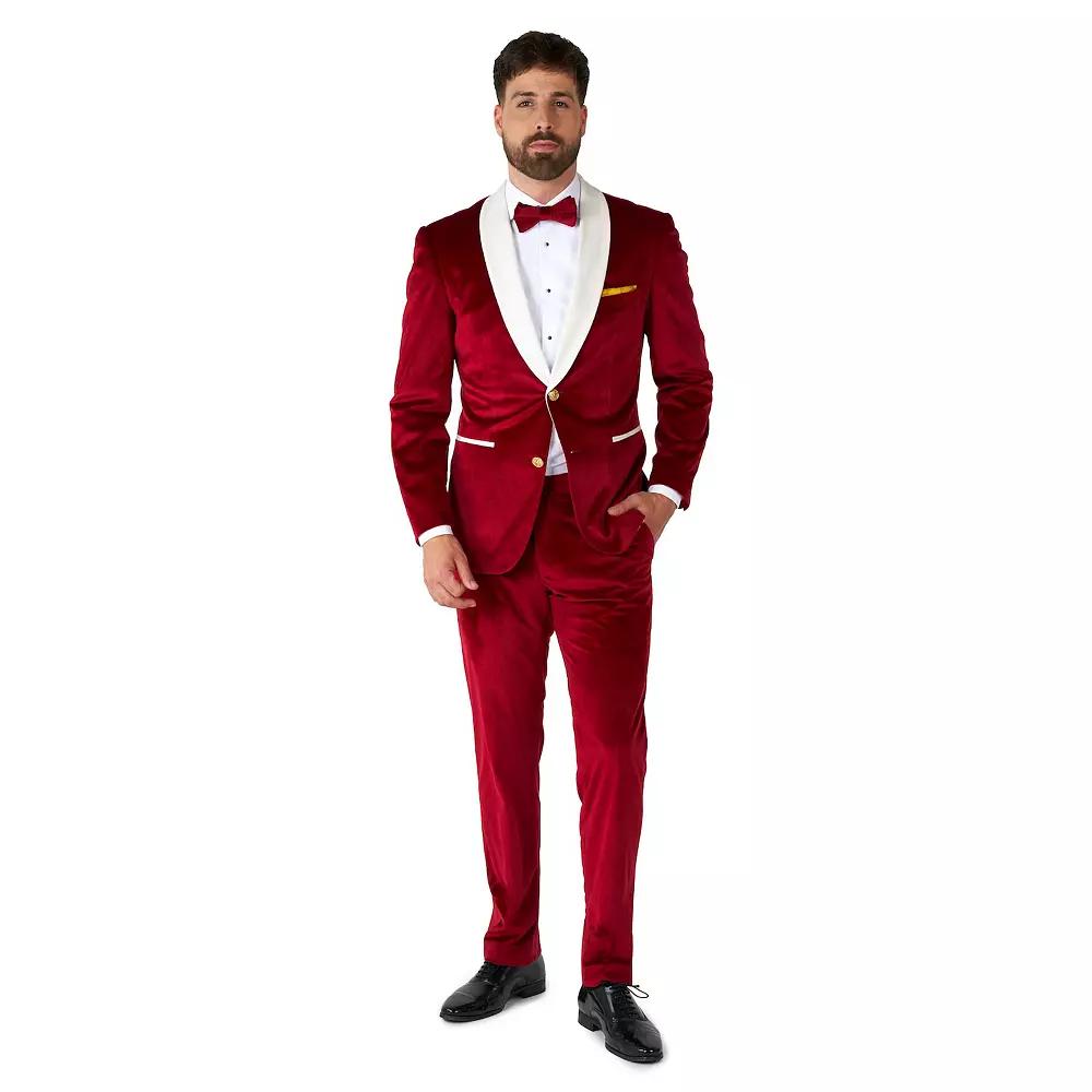 Men's OppoSuits Modern-Fit Velvet Vibes Classy Santa Christmas Novelty Suit Set Product Image