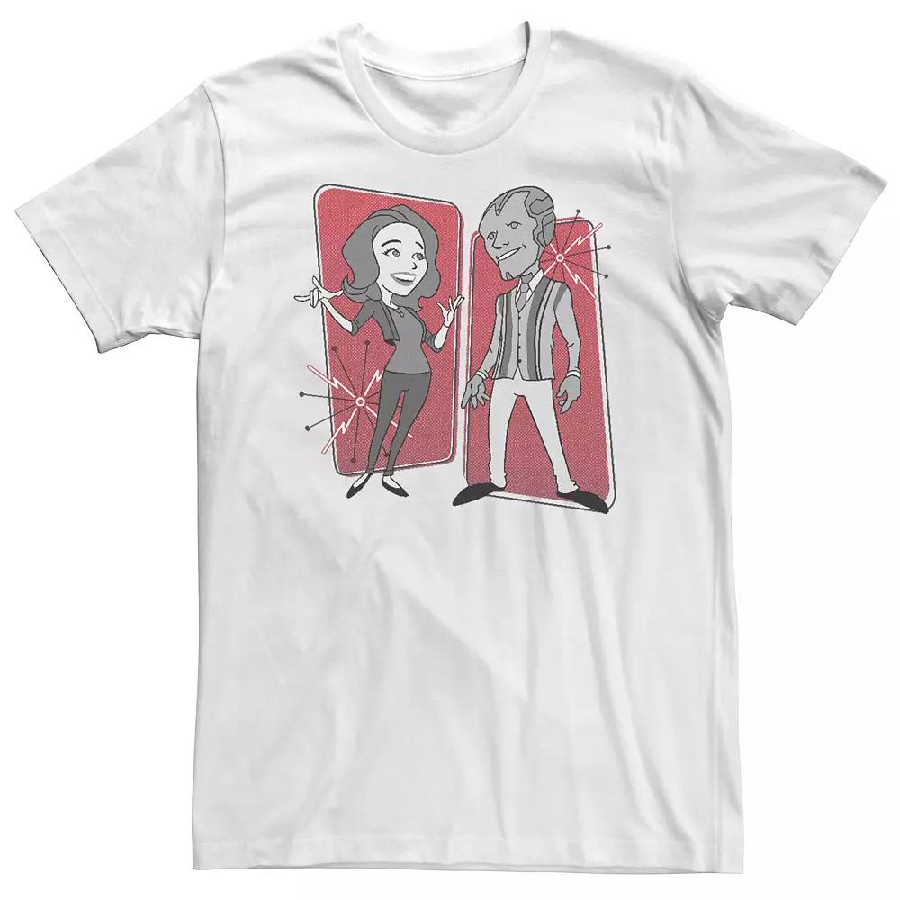 Big & Tall Marvel WandaVision Wanda & Vision '50s Cartoons Tee, Men's,  Product Image