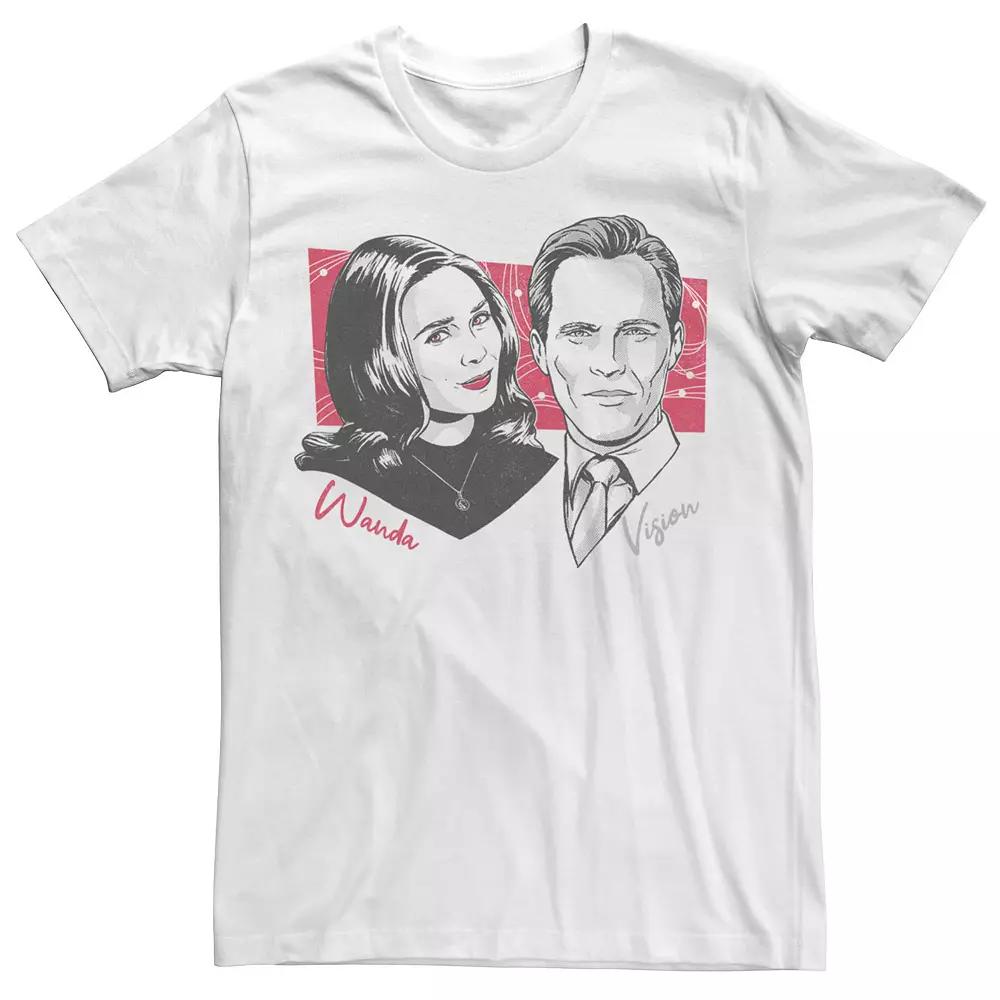 Men's Marvel WandaVision Wanda & Vision Retro Portrait Tee,  Product Image