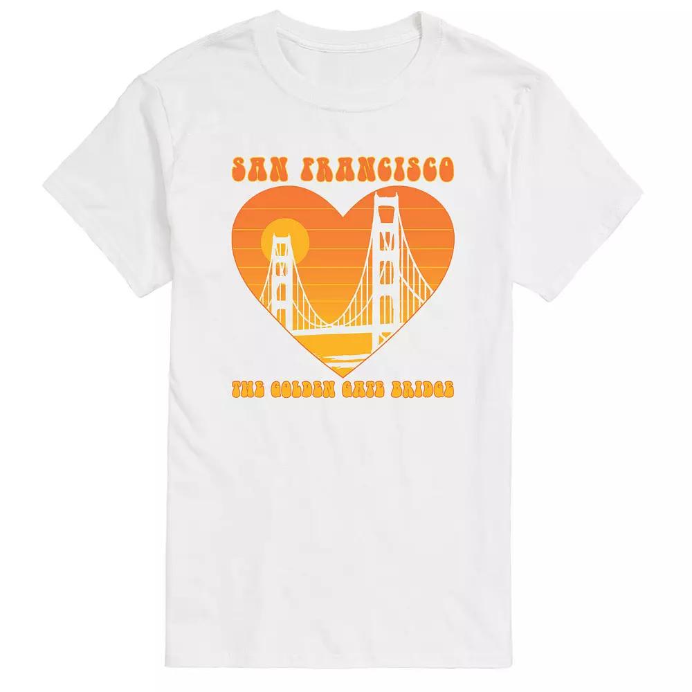 Men's San Fran Golden Gate Heart Graphic Tee,  Product Image