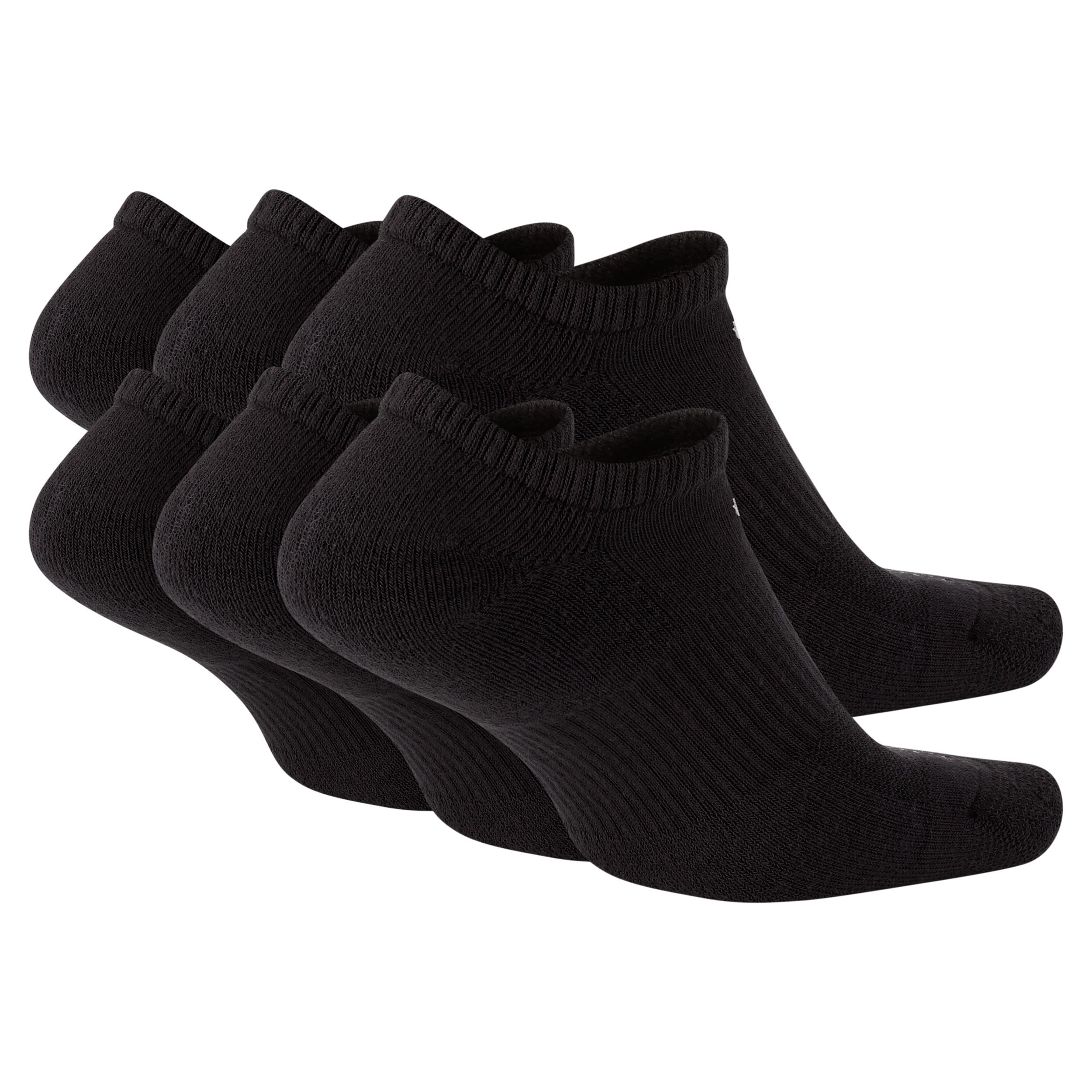 Nike Mens Everyday Plus Cushioned Training No-Show Socks (6 Pairs) | SX6898-010 Product Image