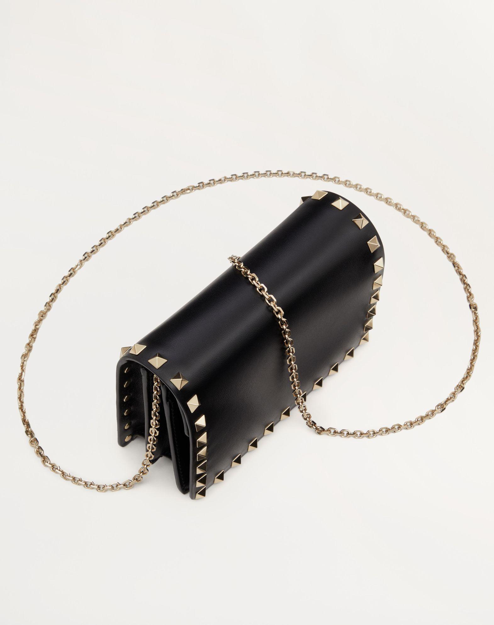 Rockstud Calfskin Chain Pouch  Product Image