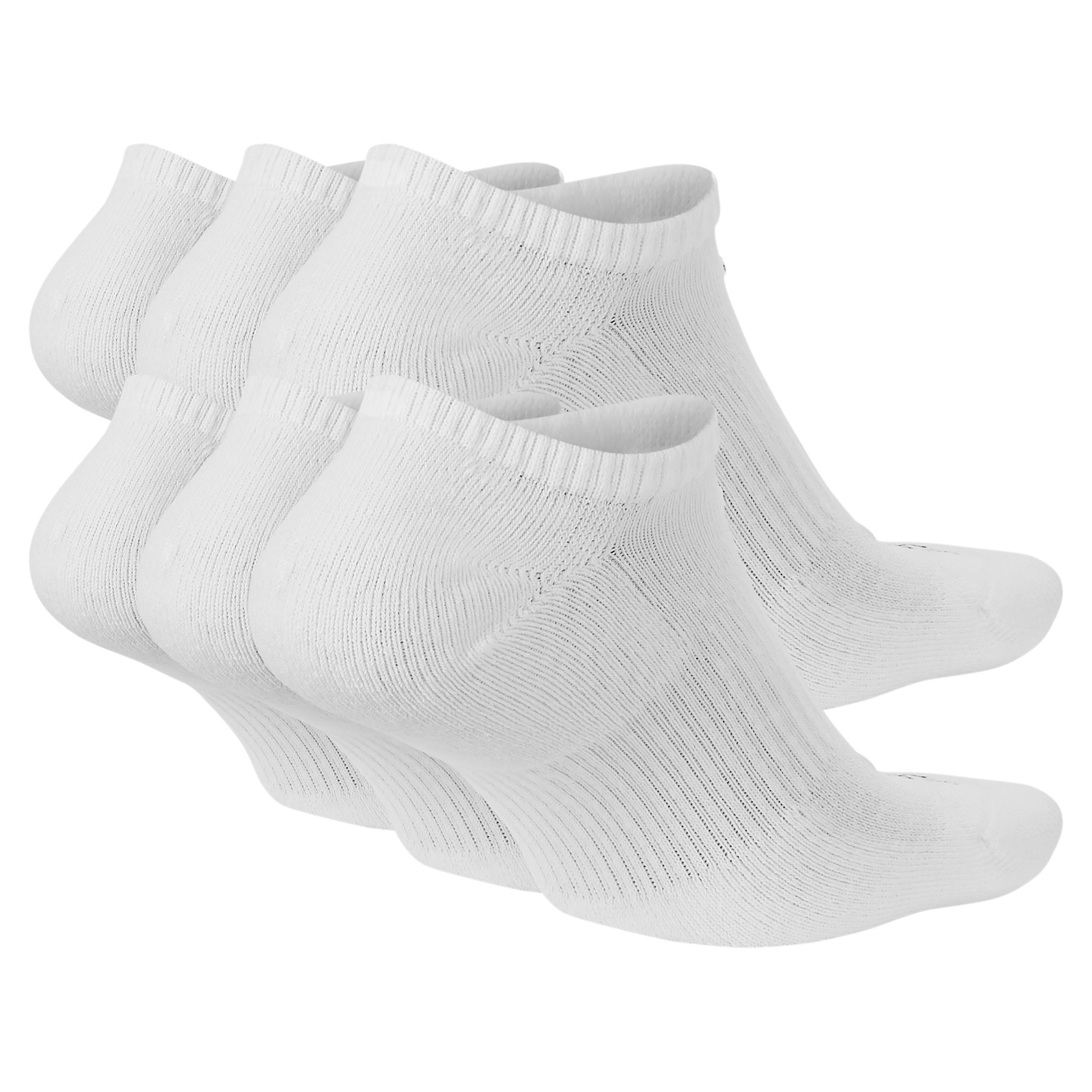 Nike Mens Everyday Plus Cushioned Training No-Show Socks (6 Pairs) | SX6898-100 Product Image