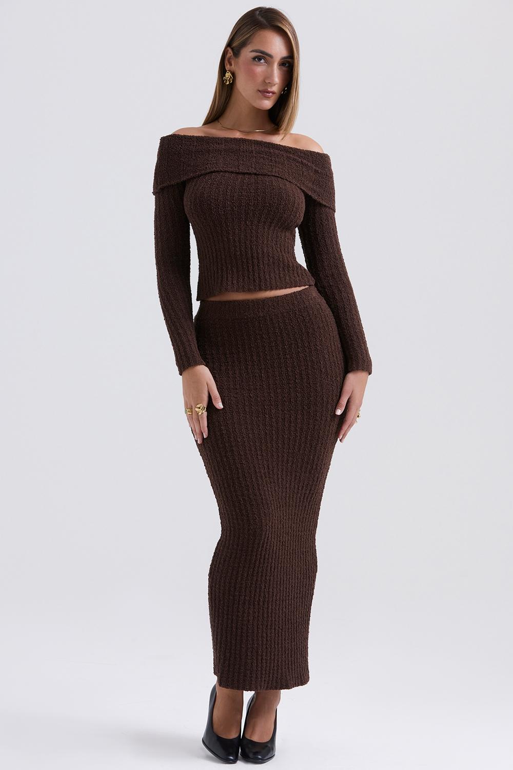 Gene  khaki soft fluffy knit cardigan - sale Product Image