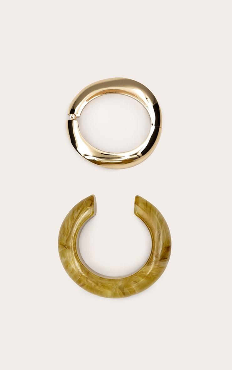 Butter Yellow Brown Resin Bangle Multipack Product Image
