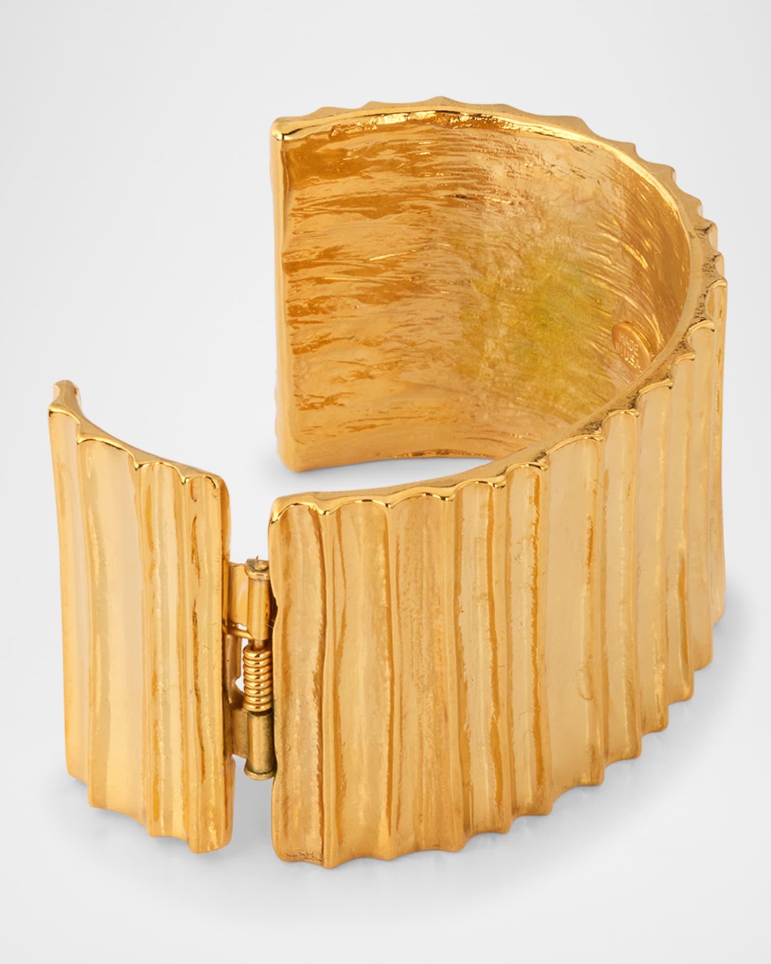 Wide Ribbed Cuff Bracelet Product Image