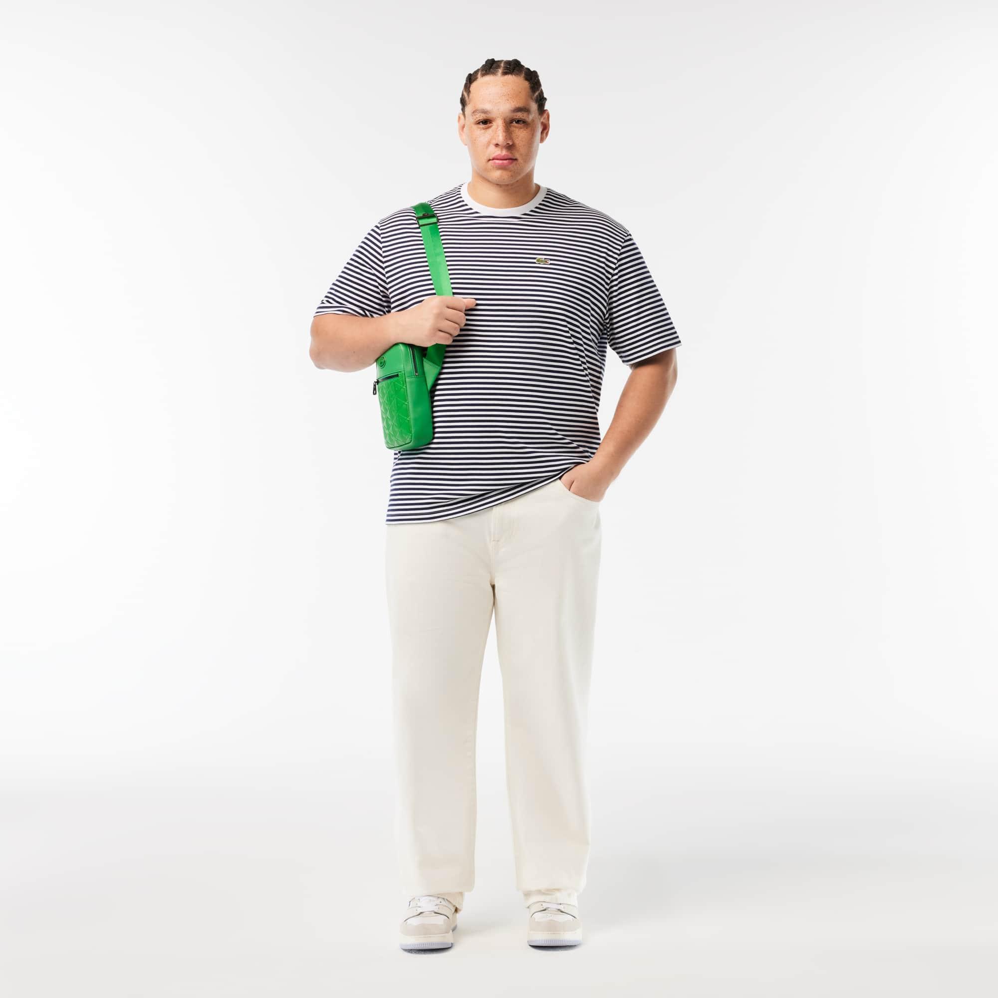 Men's Striped Heavy Cotton T-Shirt Product Image