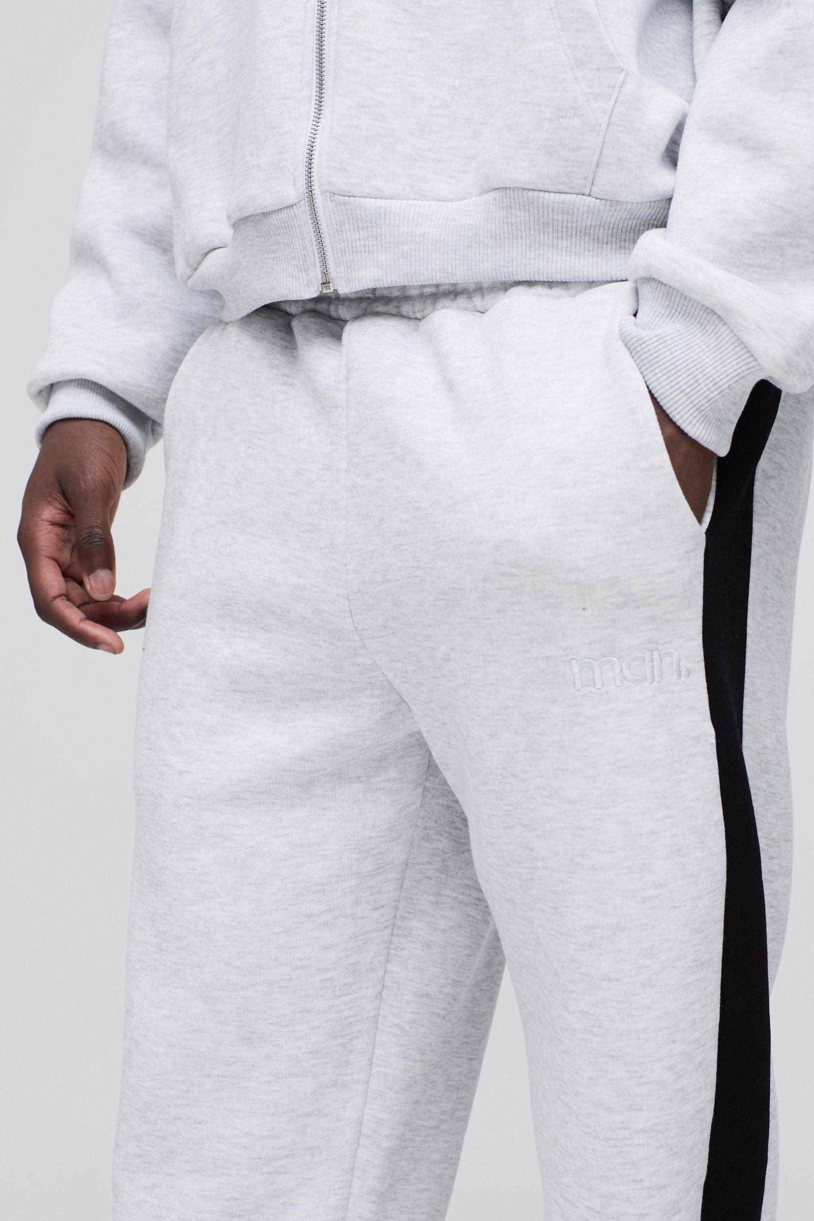 Straight Leg Man Colour Block Sweatpants | boohooMAN USA Product Image