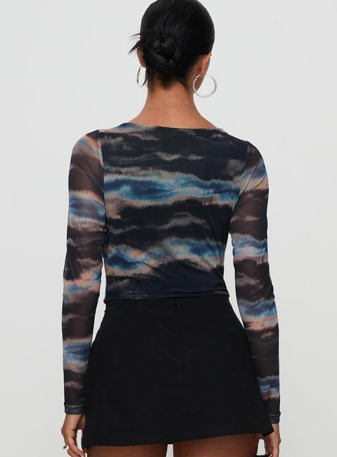 Agate Long Sleeve Bodysuit Multi Product Image