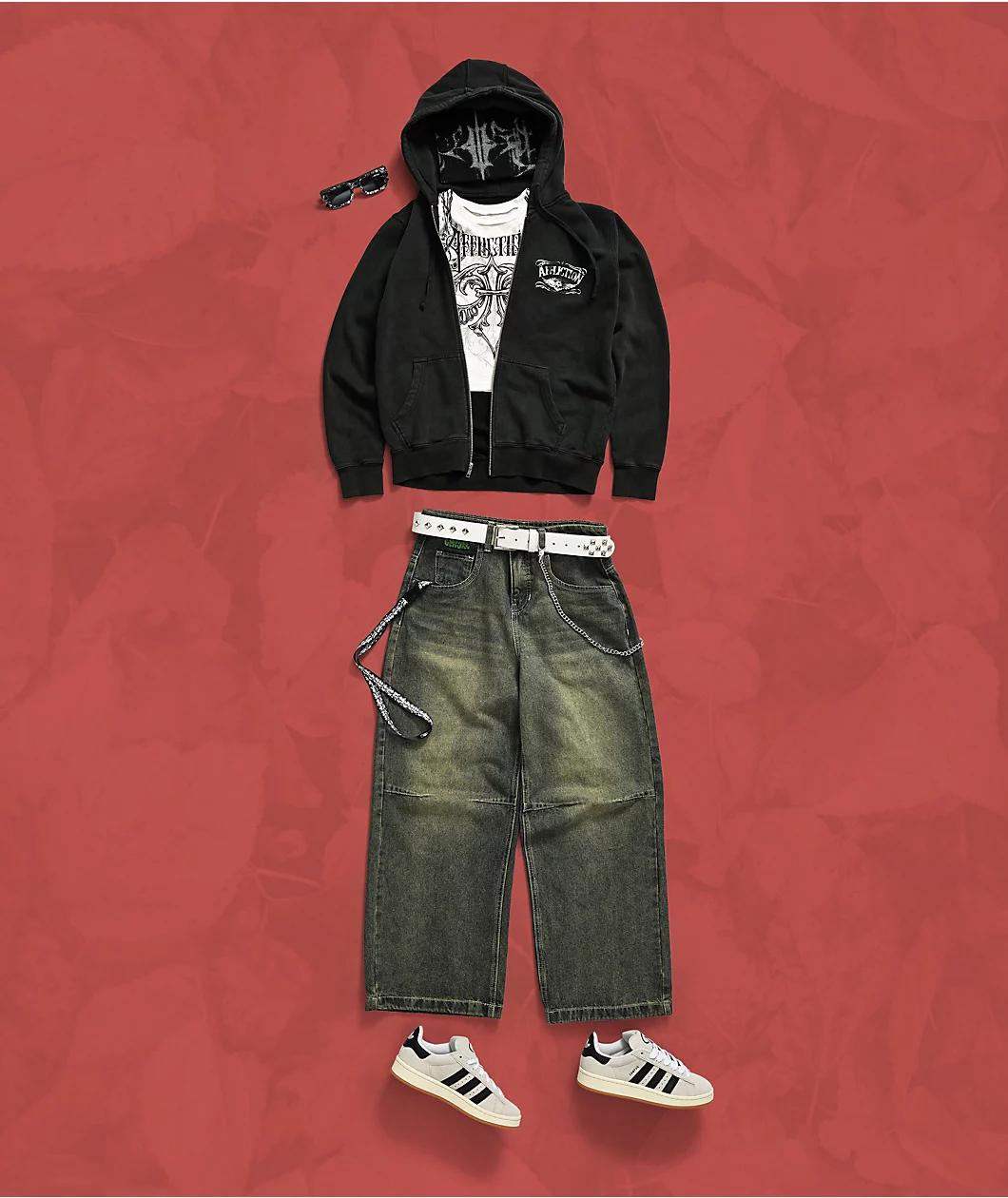 adidas Originals Campus 00s Crystal White & Core Black Skate Shoes Product Image