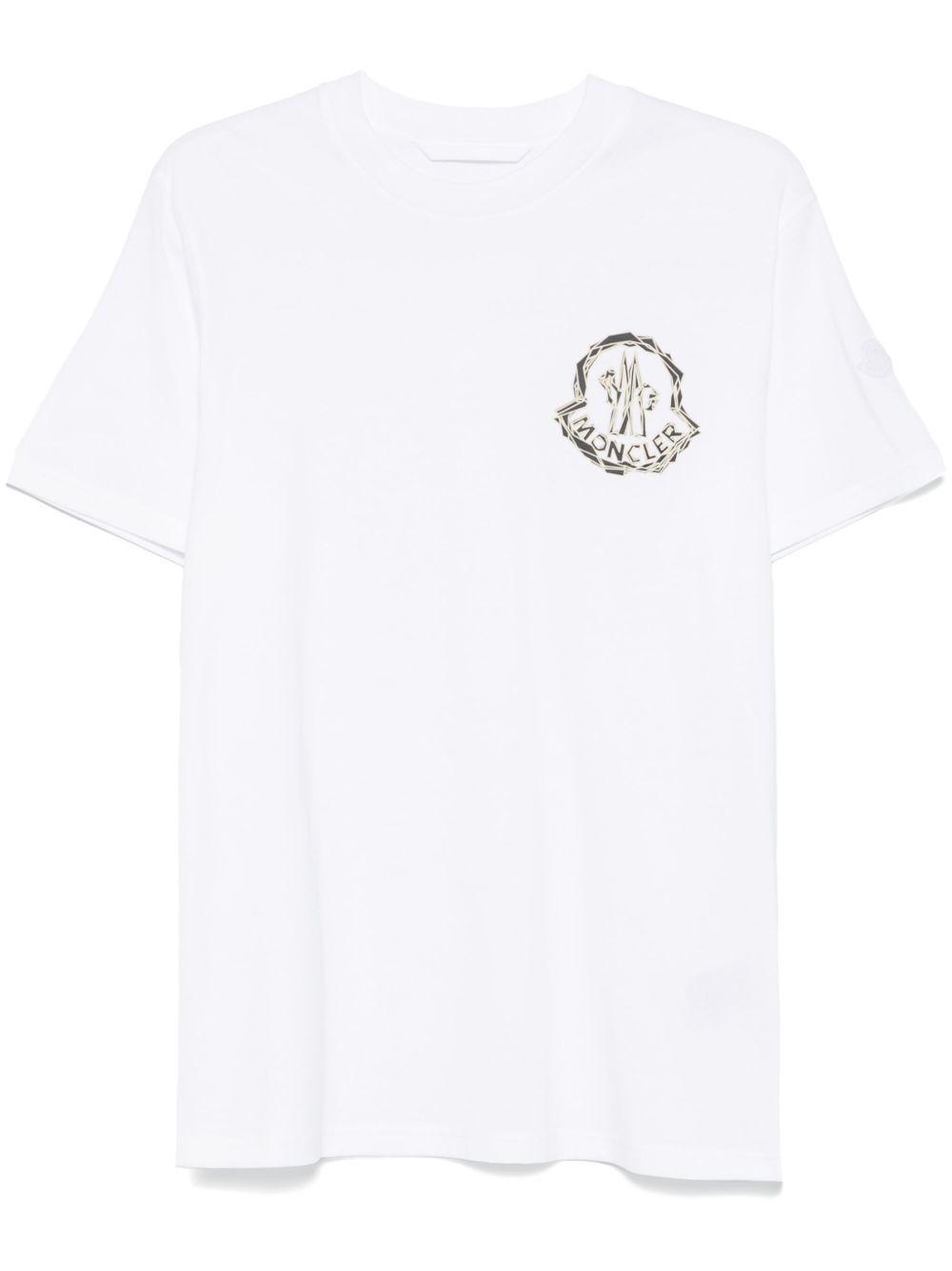 MONCLER Mens White Brand-patch Short-sleeve Pack Of Three Cotton-jersey T-shirt Product Image