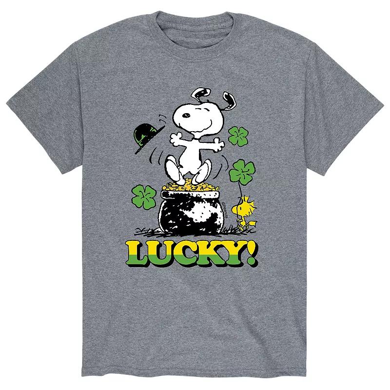 Men's Peanuts Snoopy "Lucky" Pot O' Gold Tee,  Product Image