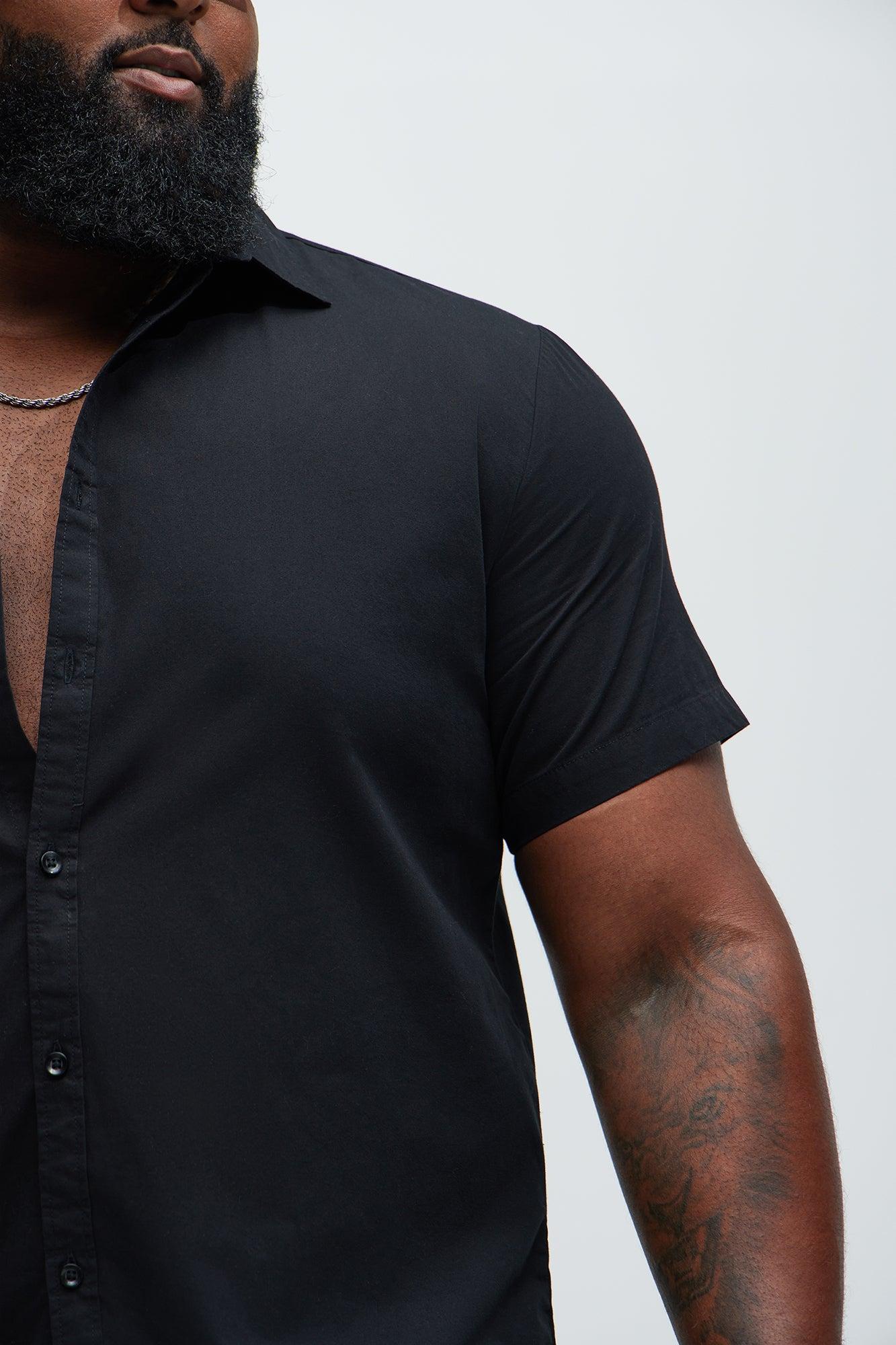 Ryland Short Sleeve Button Up Shirt - Black Product Image