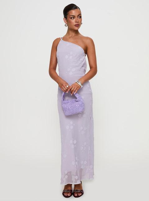 Jazmira One Shoulder Maxi Dress Lilac Product Image