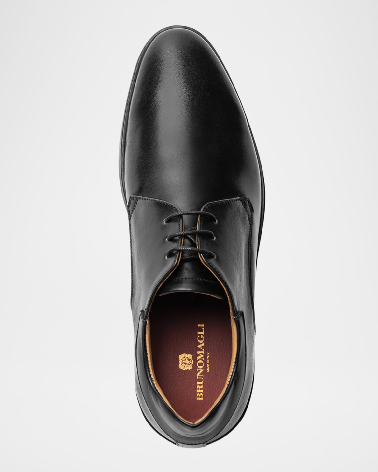 Men's Prato Leather Rubber-Sole Derby Shoes Product Image