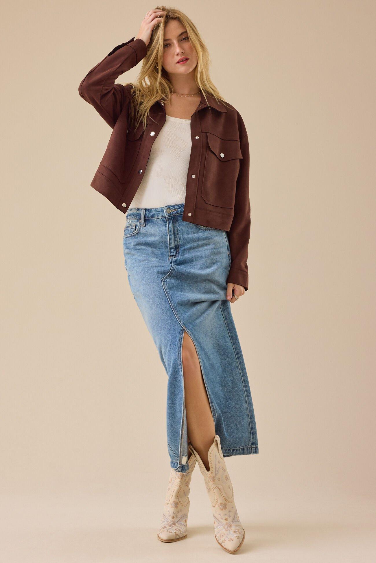 Halsie Suede Jacket Product Image