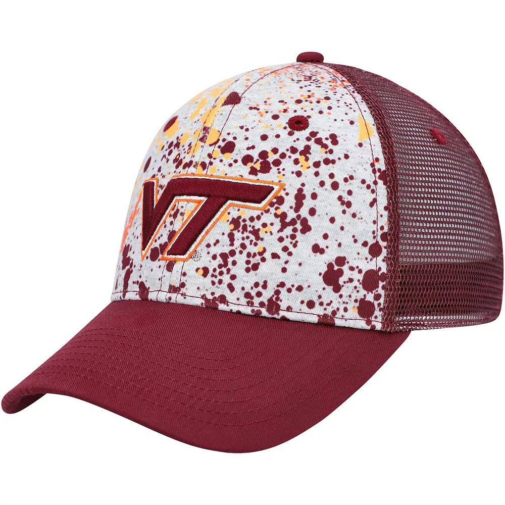 Men's Colosseum  Gray/Maroon Virginia Tech Hokies Love Fern Trucker Snapback Hat, Grey Product Image