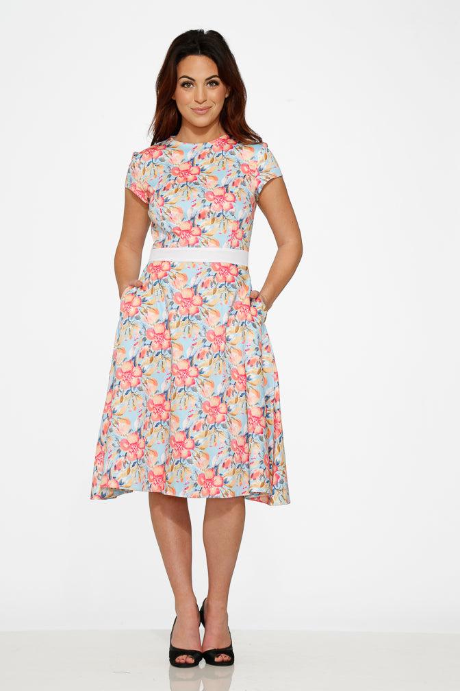 Sweet Hibiscus Swing Dress Product Image