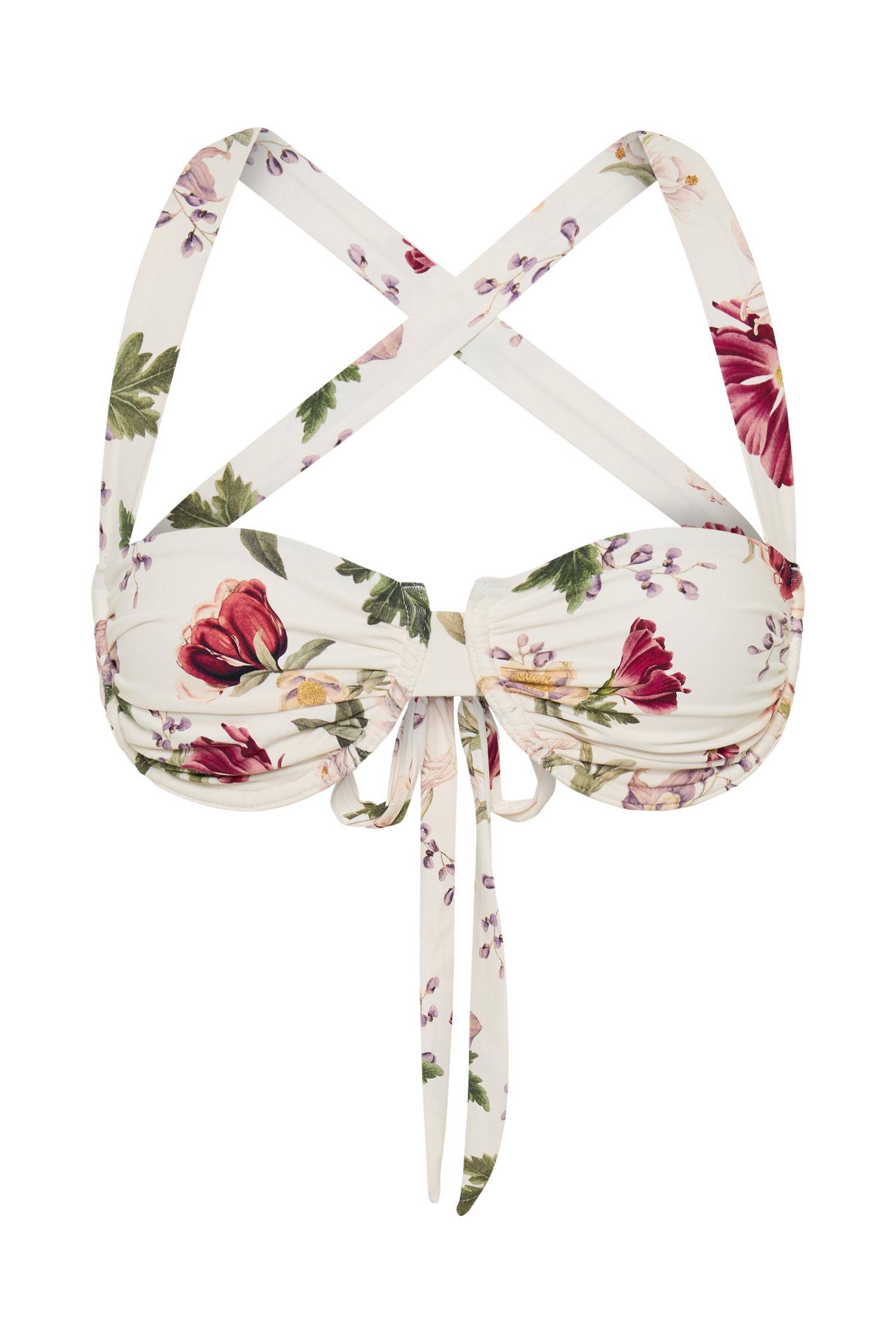 Kai Recycled Ruched Underwire Bikini Top - Bella Rosa Print Product Image