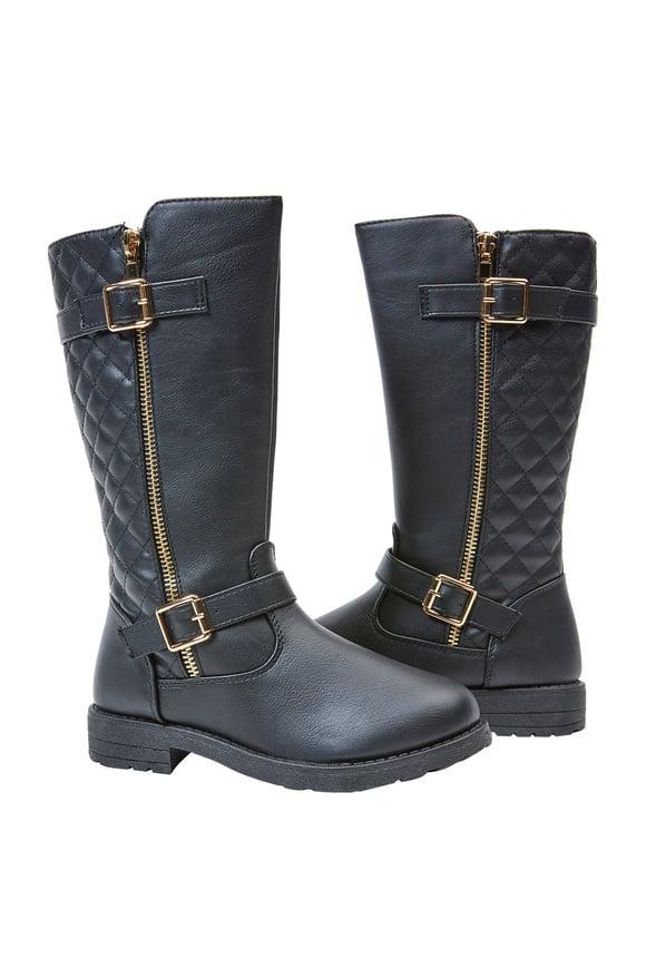 JustFab Margaux Platform Loafer Pump Womens Black/ White Size 8.5 Product Image