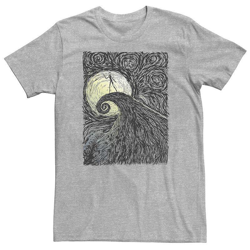 Big & Tall Disney The Nightmare Before Christmas Spiral Hill Portrait Tee, Men's,  Product Image