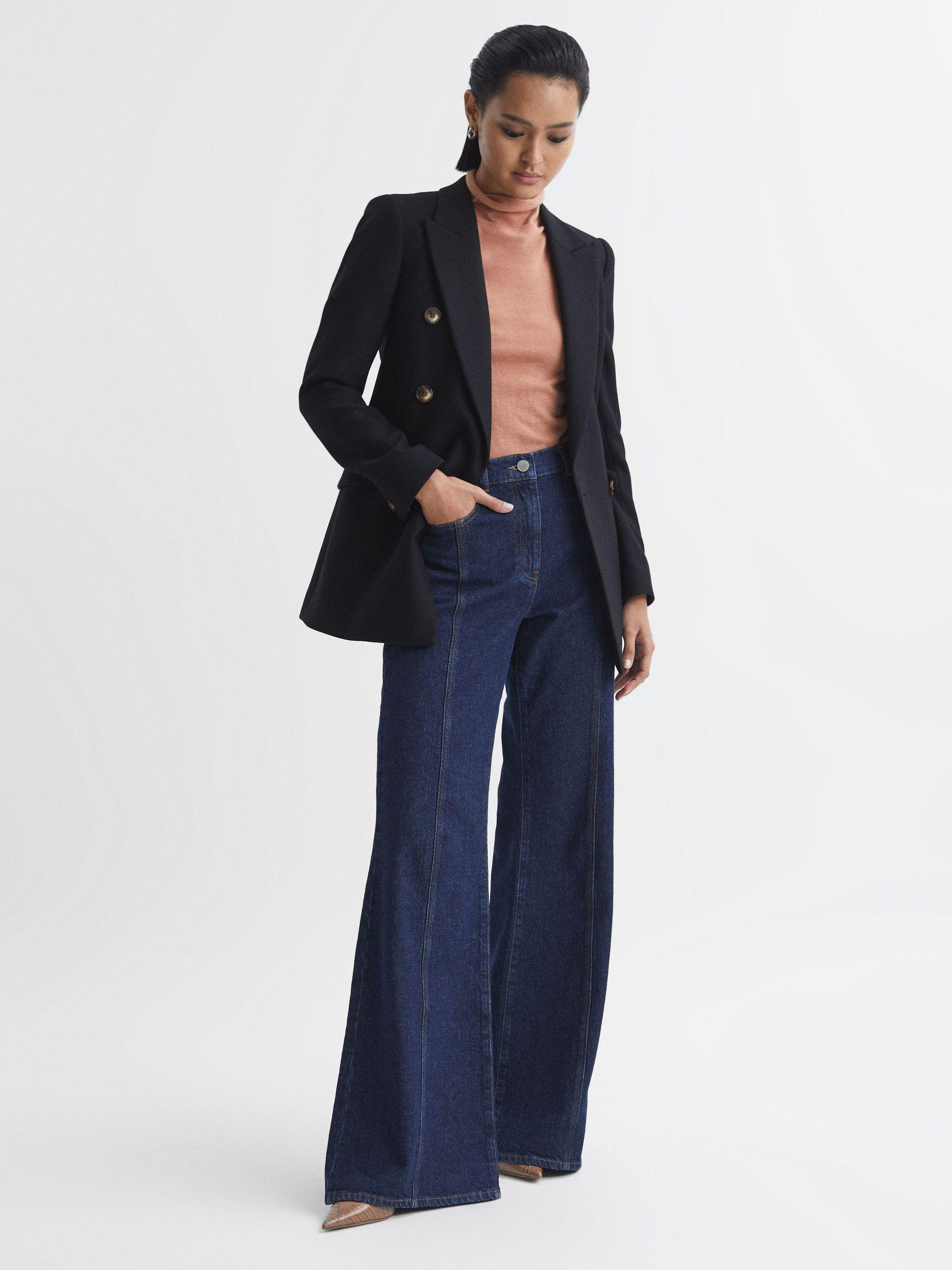 Leather Contrast Court Shoes in Taupe Product Image