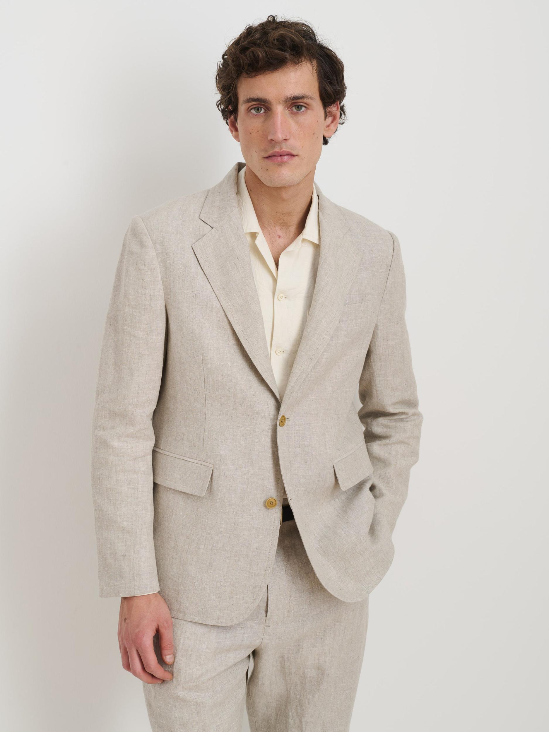 Cooper Blazer In Flax Linen Product Image