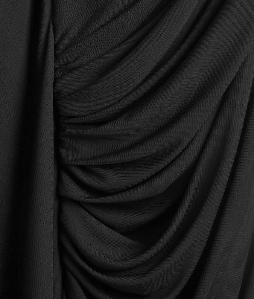 Women's Viscose Jersey Draped Dress in Black Product Image