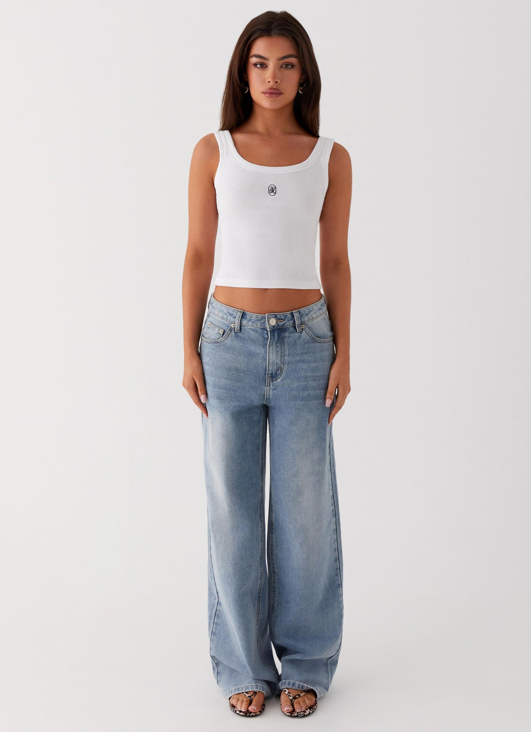 Signature Tank Top - Plain White Product Image