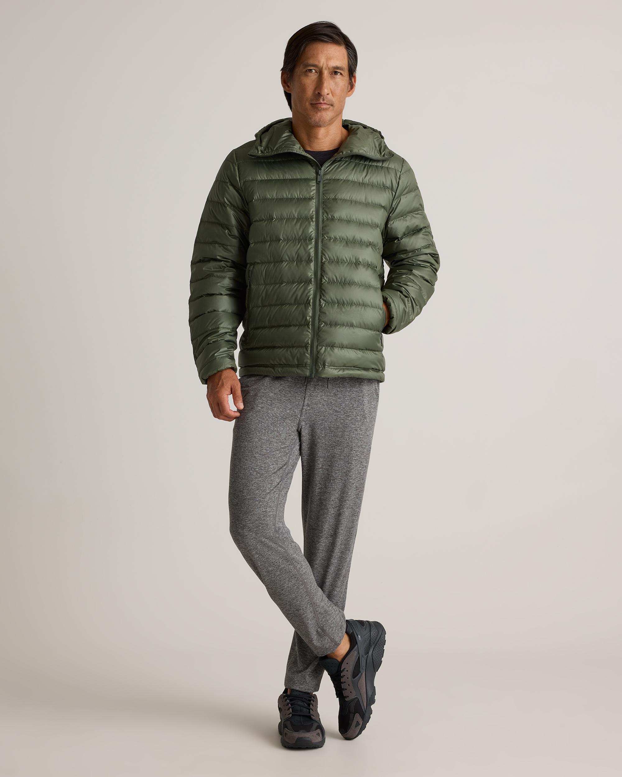 Quince | Men's Lightweight Down Packable Puffer Hooded Jacket Recycled Polyester Product Image
