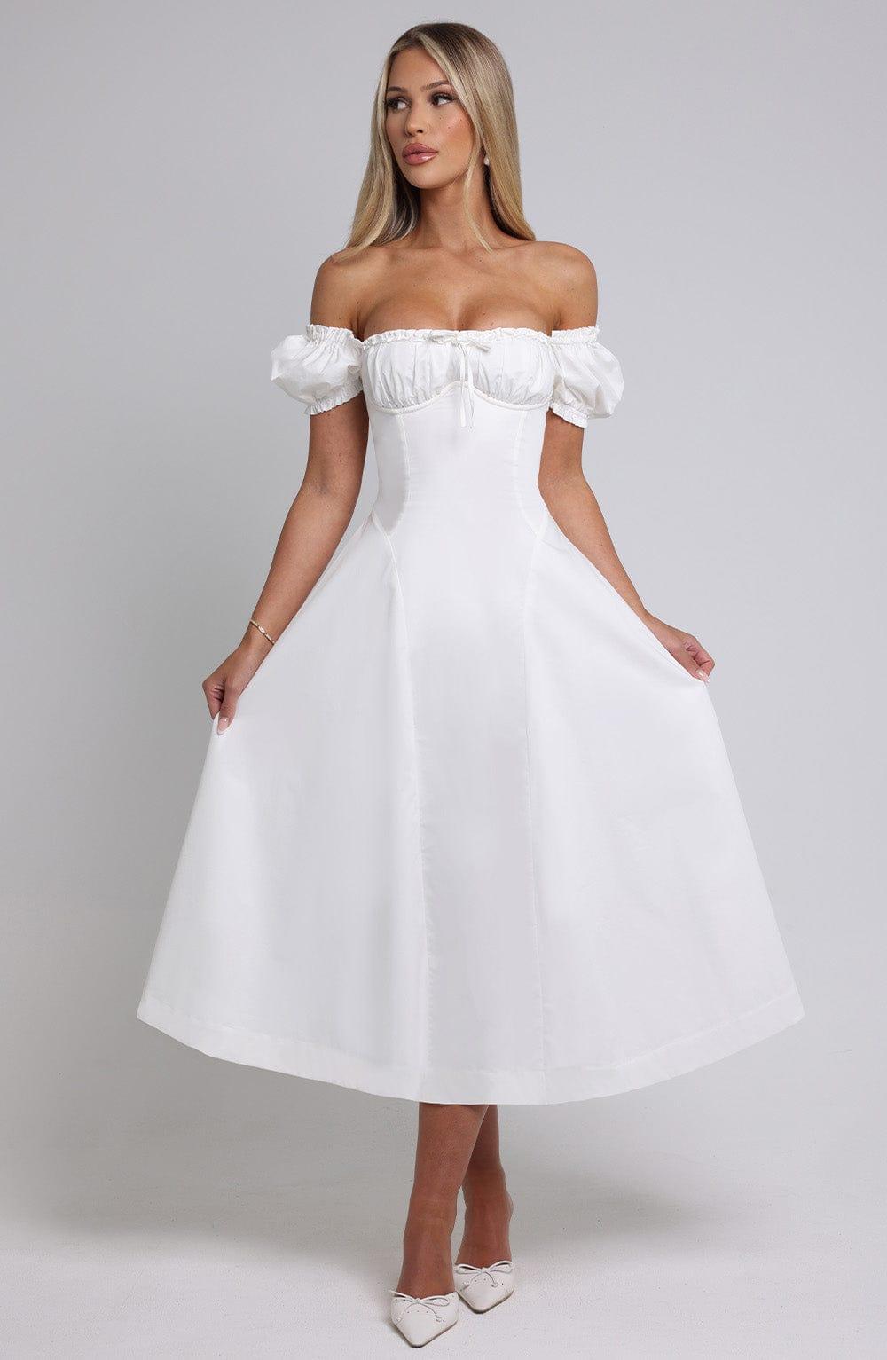 Elora Midi Dress - Ivory Product Image