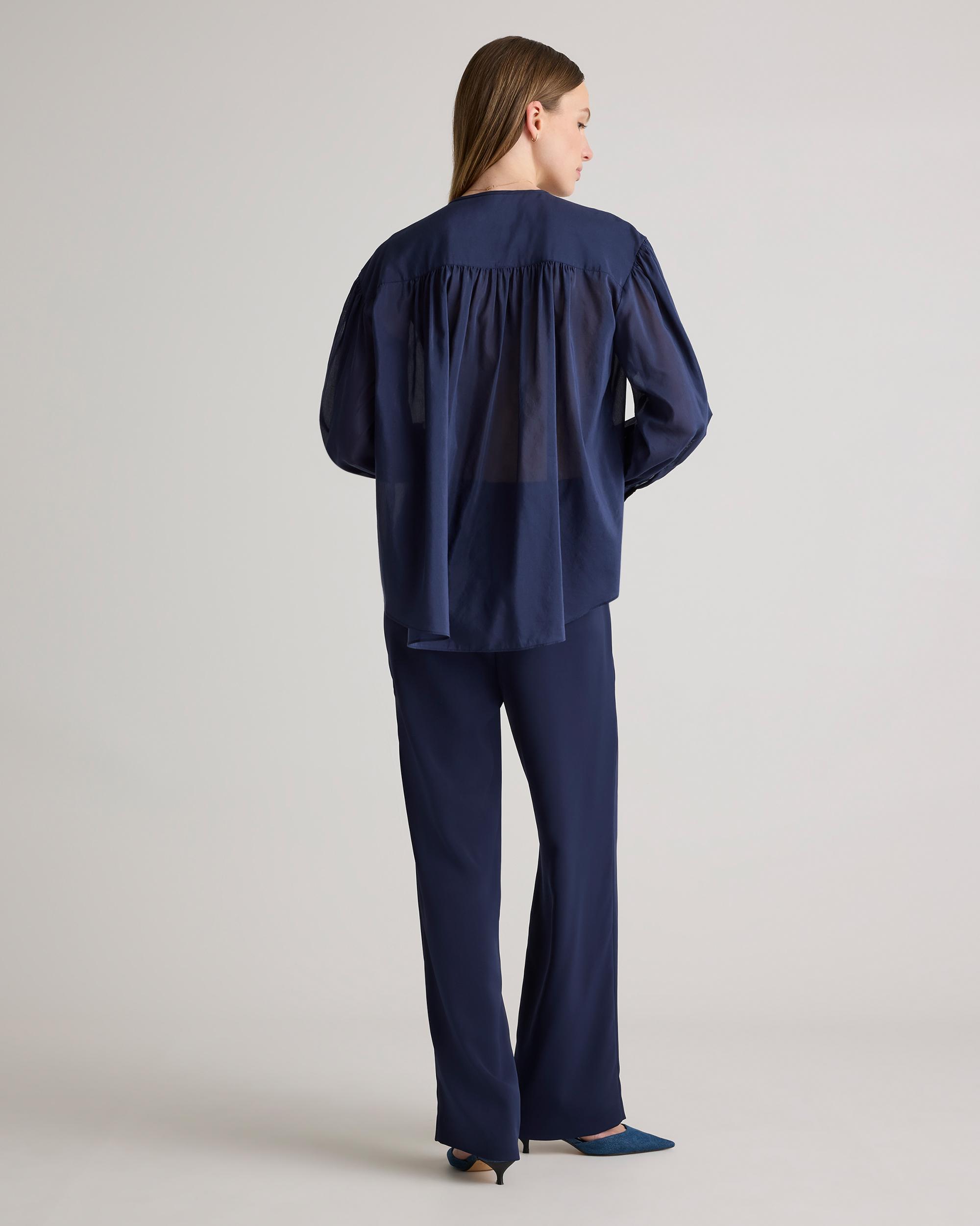 Quince | Women's Cotton-Silk Voile Blouson Blouse Size XS Product Image