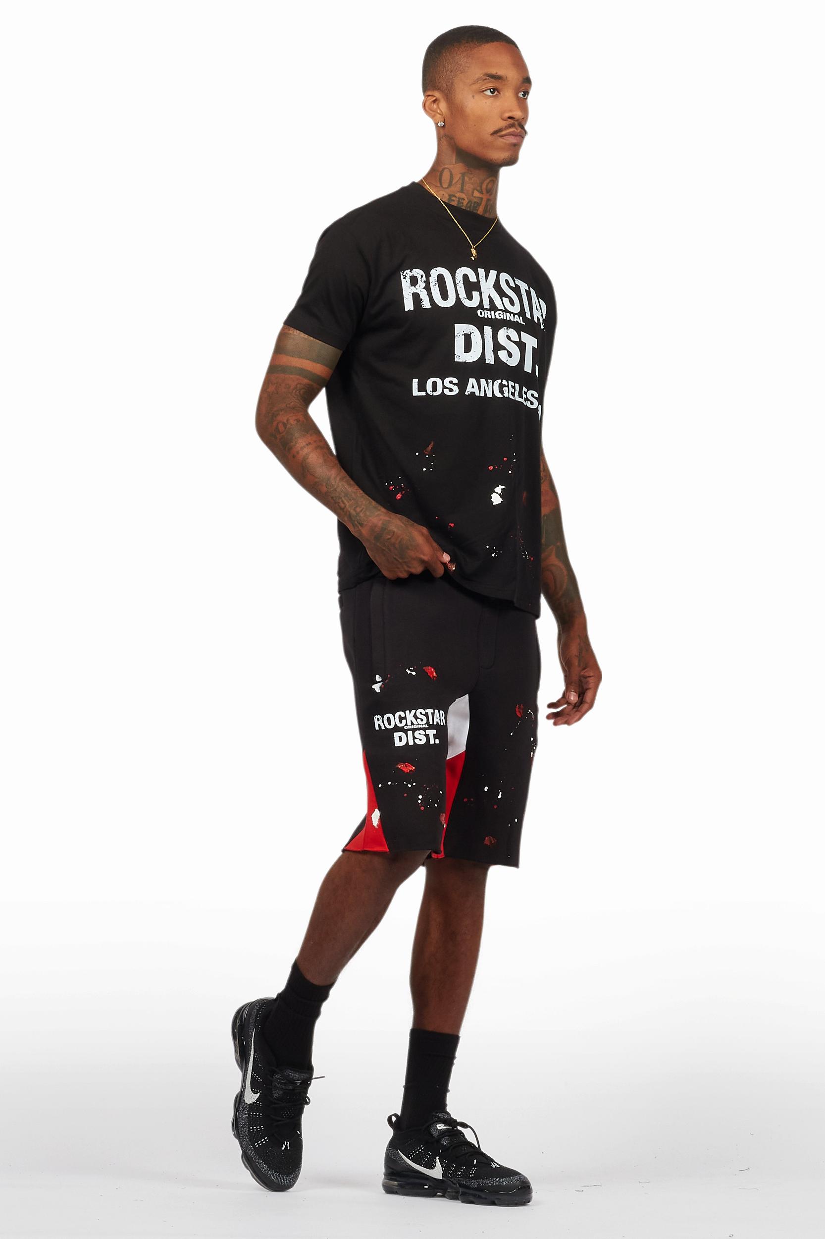 Scottie Black Painter T-Shirt/Short Set Male Product Image