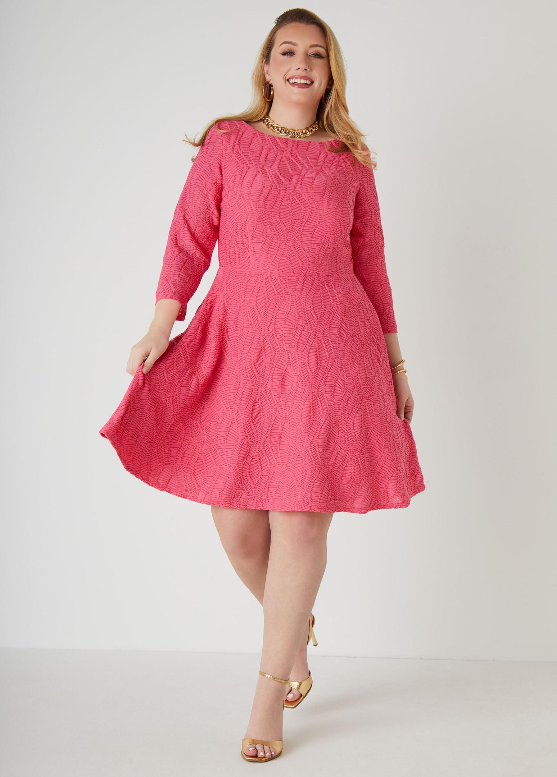 Textured Knit A Line Dress Product Image
