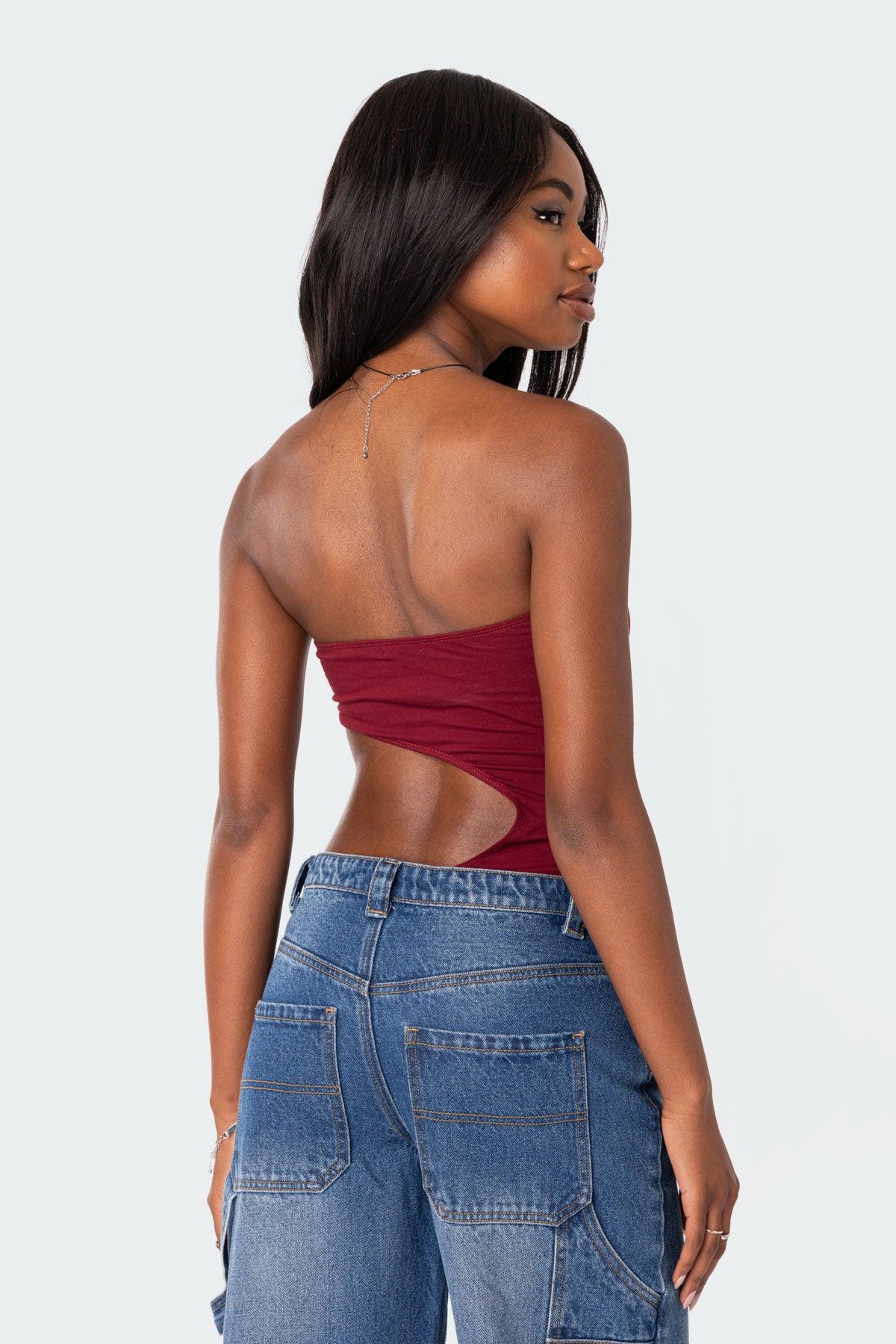 Indy Asymmetric Cut Out Bodysuit Product Image