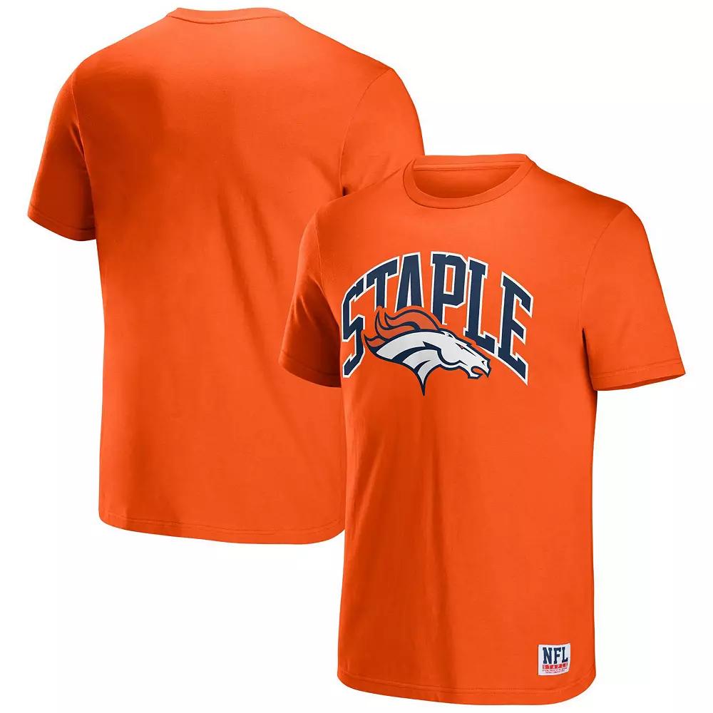 Men's NFL x Staple Orange Denver Broncos Logo Lockup T-Shirt,  Product Image