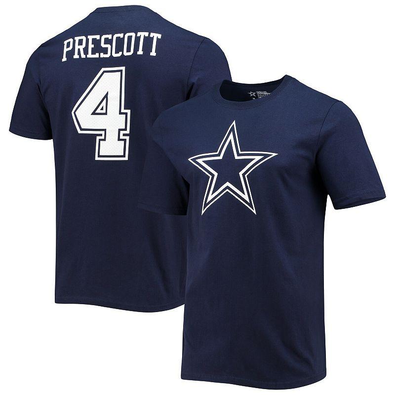 Men's Fanatics Branded Dak Prescott Navy Dallas Cowboys Player Icon Name & Number T-Shirt,  Product Image