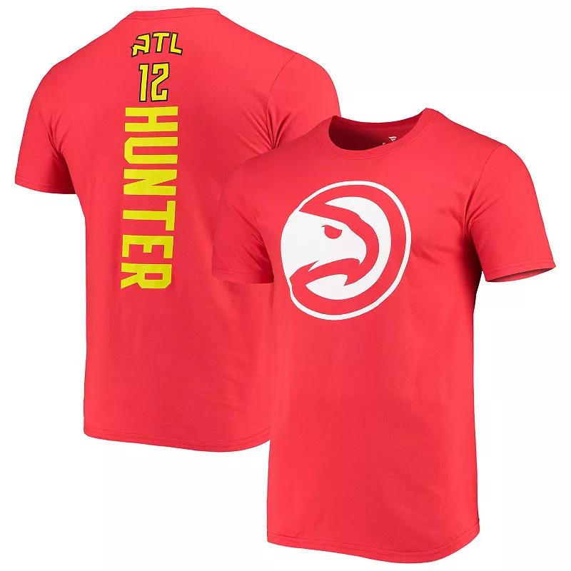 Men's Fanatics Branded De'Andre Hunter Red Atlanta Hawks Playmaker Name & Number Logo T-Shirt,  Product Image