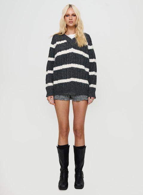 Percivill Knit Sweater Grey / Cream Product Image