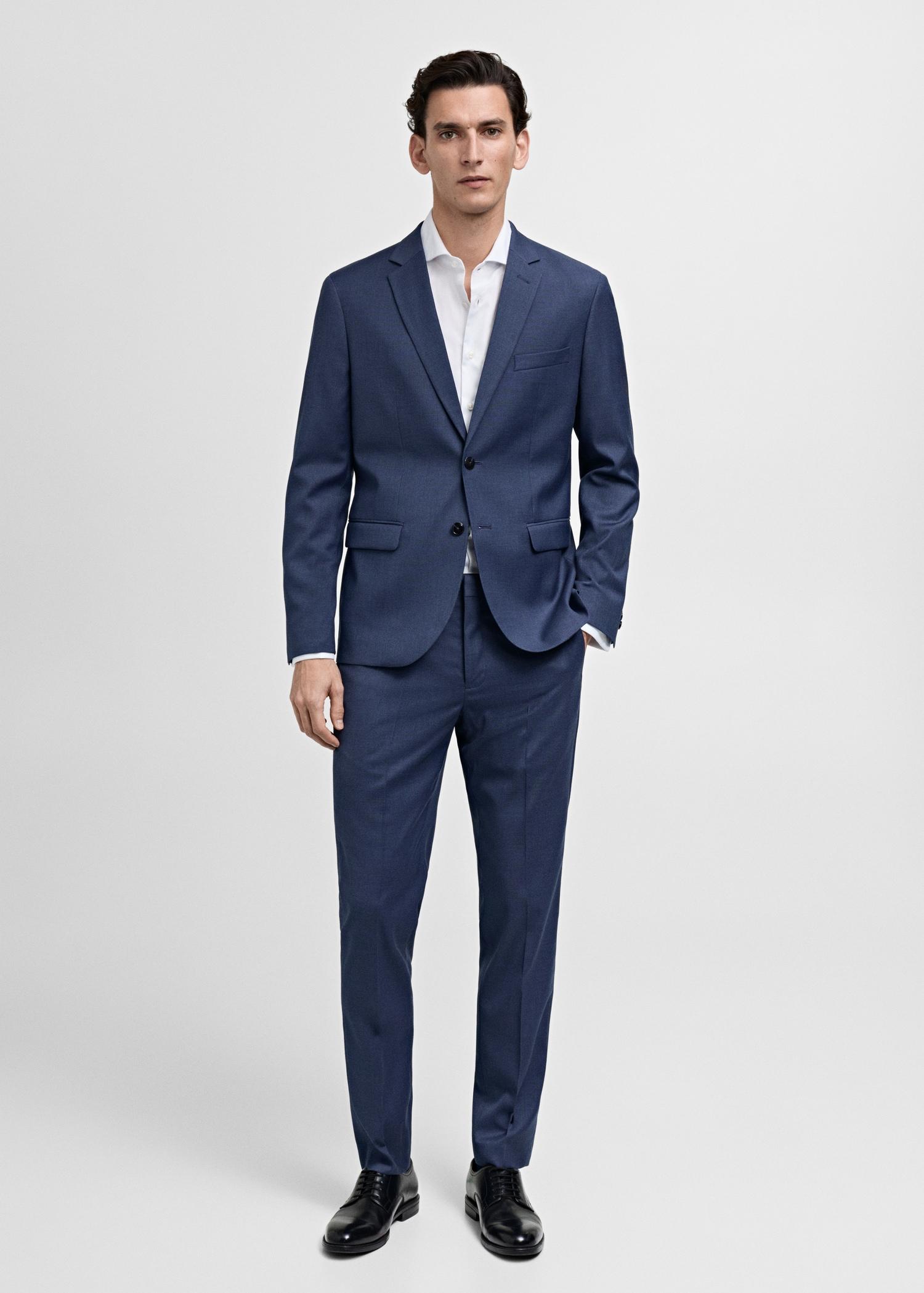 Super slim-fit suit jacket in stretch fabric - Men | MANGO USA Product Image