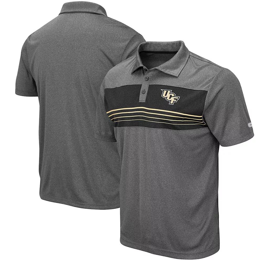 Men's Colosseum Heathered Charcoal UCF Knights Smithers Polo,  Product Image